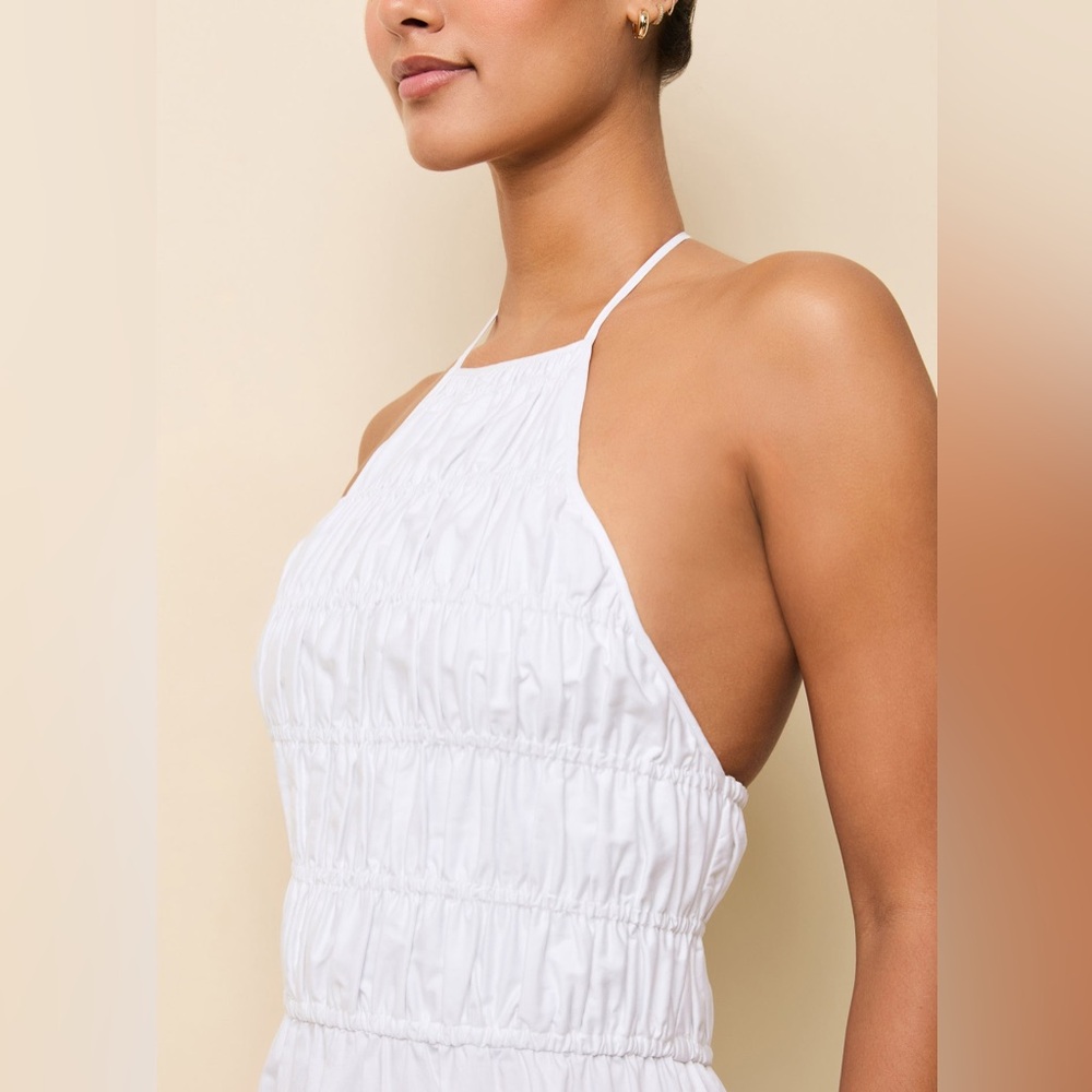 SOLID & STRIPED White Meira Halter Dress, size S, NWT